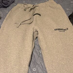 Fear of God Essentials Beige Joggers